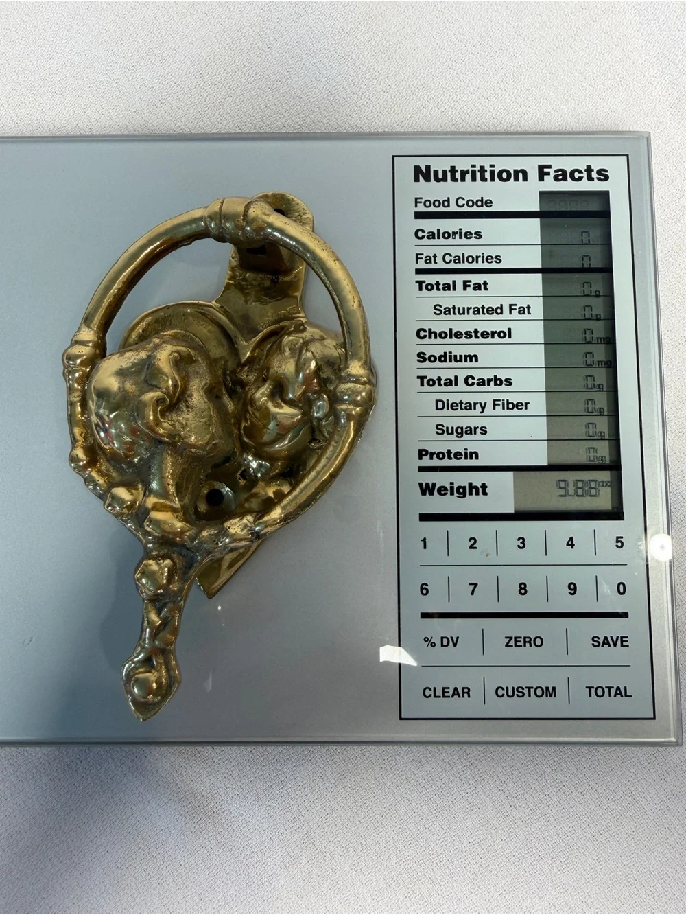 Vintage NOS Brass Colored Sweetheart Kissing Lovers Door Knocker Heart 5” Unused